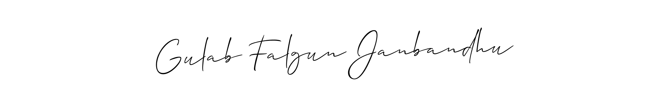 How to make Gulab Falgun Janbandhu signature? Allison_Script is a professional autograph style. Create handwritten signature for Gulab Falgun Janbandhu name. Gulab Falgun Janbandhu signature style 2 images and pictures png