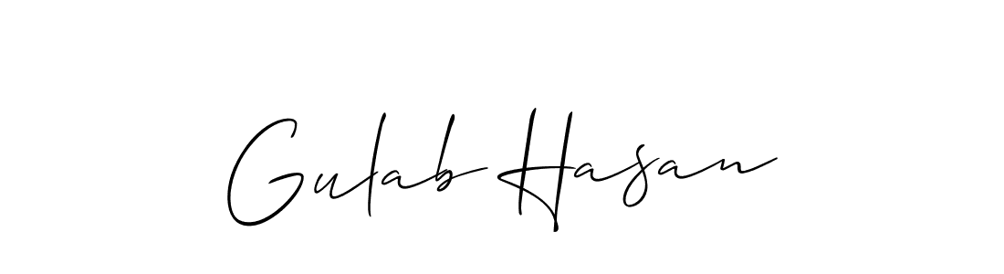 Gulab Hasan stylish signature style. Best Handwritten Sign (Allison_Script) for my name. Handwritten Signature Collection Ideas for my name Gulab Hasan. Gulab Hasan signature style 2 images and pictures png