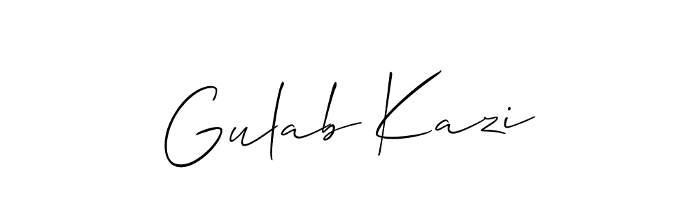 Also we have Gulab Kazi name is the best signature style. Create professional handwritten signature collection using Allison_Script autograph style. Gulab Kazi signature style 2 images and pictures png