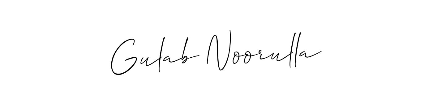 Similarly Allison_Script is the best handwritten signature design. Signature creator online .You can use it as an online autograph creator for name Gulab Noorulla. Gulab Noorulla signature style 2 images and pictures png