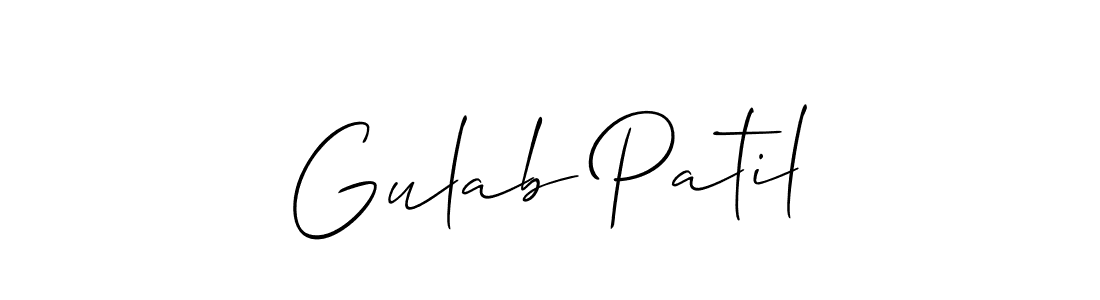 It looks lik you need a new signature style for name Gulab Patil. Design unique handwritten (Allison_Script) signature with our free signature maker in just a few clicks. Gulab Patil signature style 2 images and pictures png