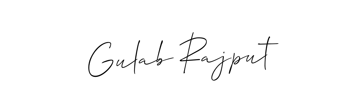Similarly Allison_Script is the best handwritten signature design. Signature creator online .You can use it as an online autograph creator for name Gulab Rajput. Gulab Rajput signature style 2 images and pictures png