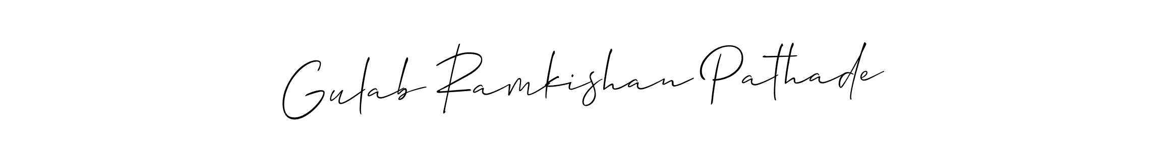 Here are the top 10 professional signature styles for the name Gulab Ramkishan Pathade. These are the best autograph styles you can use for your name. Gulab Ramkishan Pathade signature style 2 images and pictures png