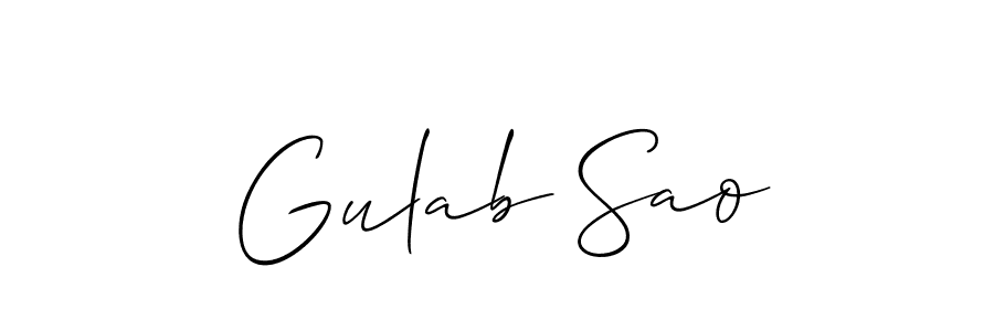 Make a short Gulab Sao signature style. Manage your documents anywhere anytime using Allison_Script. Create and add eSignatures, submit forms, share and send files easily. Gulab Sao signature style 2 images and pictures png
