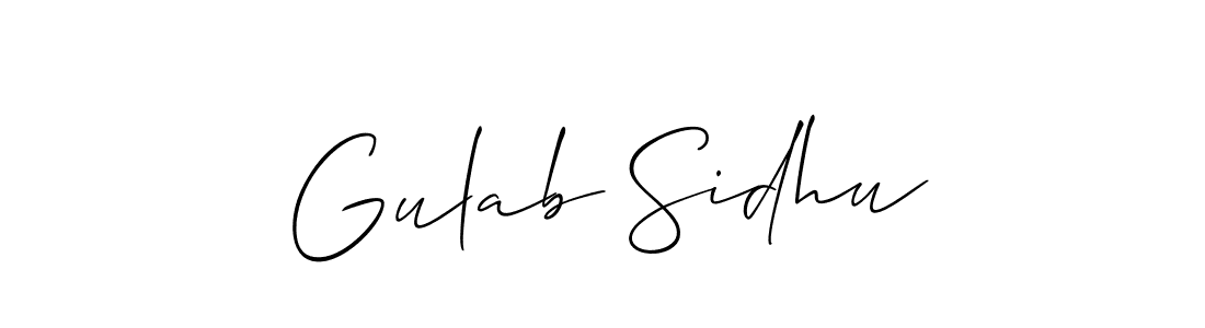 How to make Gulab Sidhu signature? Allison_Script is a professional autograph style. Create handwritten signature for Gulab Sidhu name. Gulab Sidhu signature style 2 images and pictures png