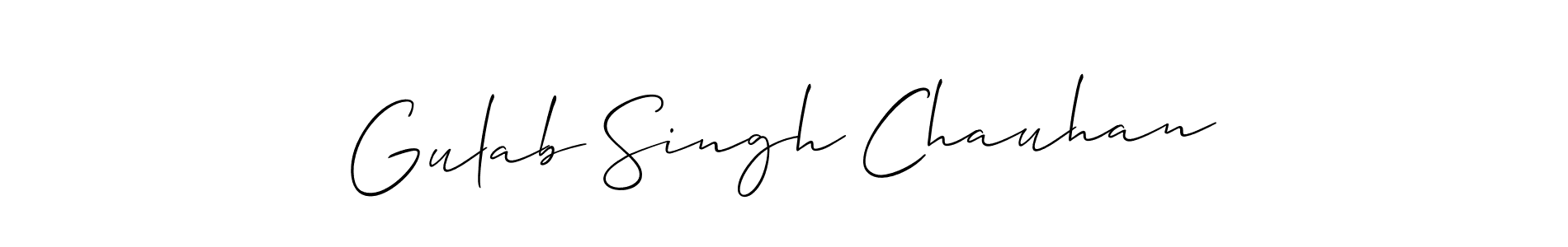Similarly Allison_Script is the best handwritten signature design. Signature creator online .You can use it as an online autograph creator for name Gulab Singh Chauhan. Gulab Singh Chauhan signature style 2 images and pictures png
