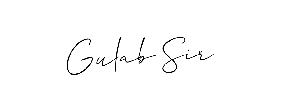 Gulab Sir stylish signature style. Best Handwritten Sign (Allison_Script) for my name. Handwritten Signature Collection Ideas for my name Gulab Sir. Gulab Sir signature style 2 images and pictures png