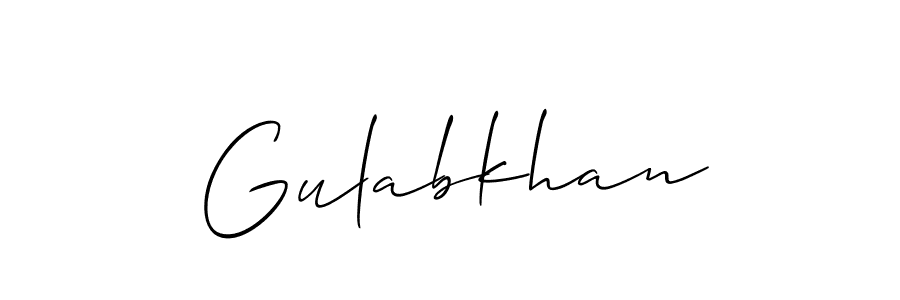 Allison_Script is a professional signature style that is perfect for those who want to add a touch of class to their signature. It is also a great choice for those who want to make their signature more unique. Get Gulabkhan name to fancy signature for free. Gulabkhan signature style 2 images and pictures png