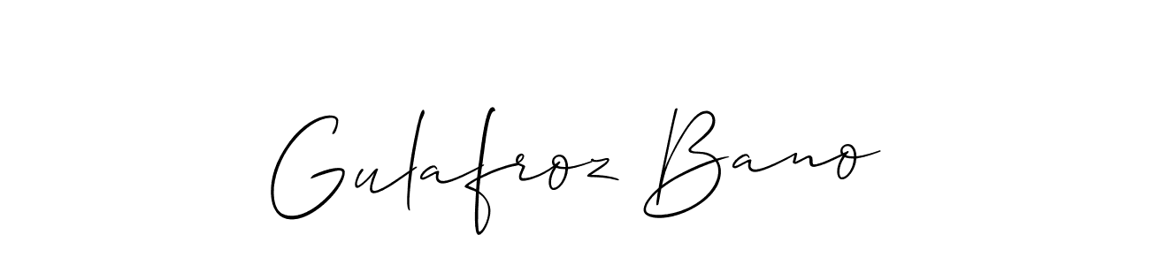 You can use this online signature creator to create a handwritten signature for the name Gulafroz Bano. This is the best online autograph maker. Gulafroz Bano signature style 2 images and pictures png