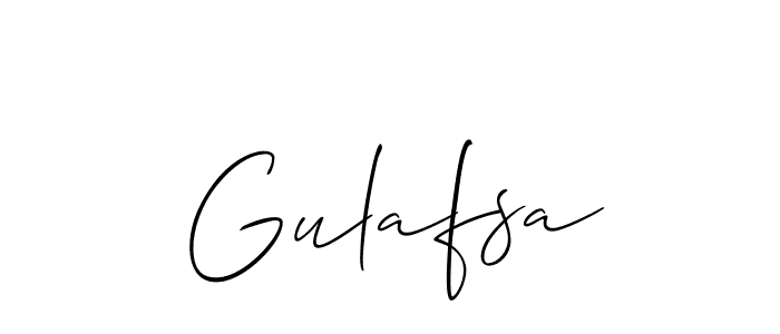It looks lik you need a new signature style for name Gulafsa. Design unique handwritten (Allison_Script) signature with our free signature maker in just a few clicks. Gulafsa signature style 2 images and pictures png