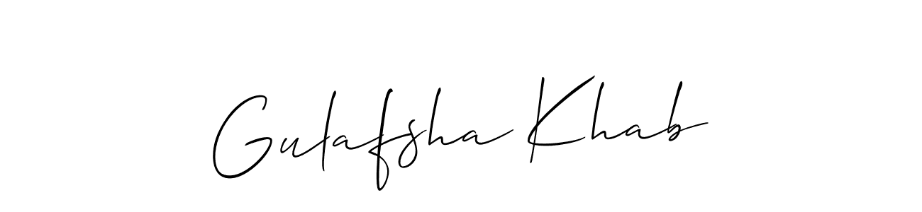 Also we have Gulafsha Khab name is the best signature style. Create professional handwritten signature collection using Allison_Script autograph style. Gulafsha Khab signature style 2 images and pictures png