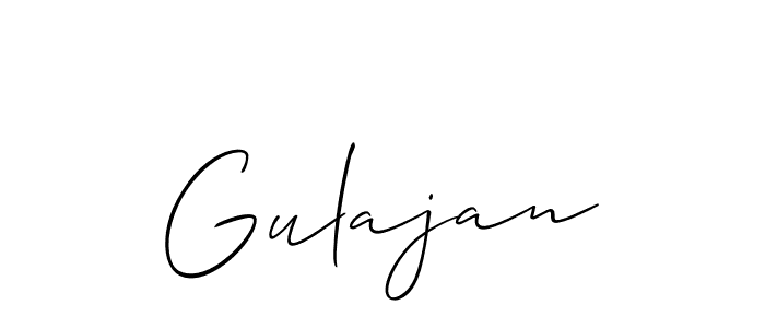 Allison_Script is a professional signature style that is perfect for those who want to add a touch of class to their signature. It is also a great choice for those who want to make their signature more unique. Get Gulajan name to fancy signature for free. Gulajan signature style 2 images and pictures png