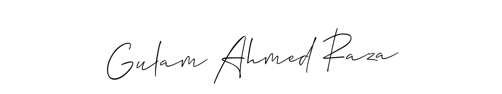 Check out images of Autograph of Gulam Ahmed Raza name. Actor Gulam Ahmed Raza Signature Style. Allison_Script is a professional sign style online. Gulam Ahmed Raza signature style 2 images and pictures png