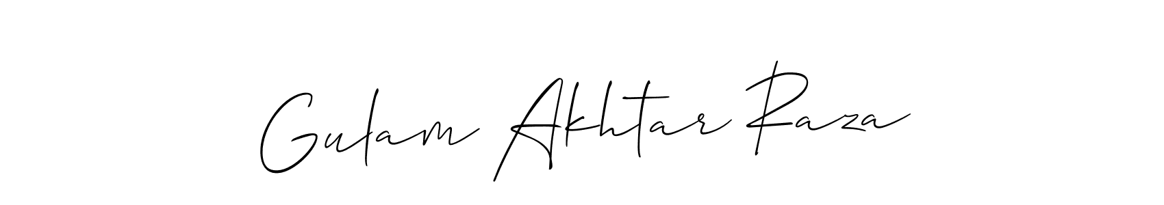 Use a signature maker to create a handwritten signature online. With this signature software, you can design (Allison_Script) your own signature for name Gulam Akhtar Raza. Gulam Akhtar Raza signature style 2 images and pictures png