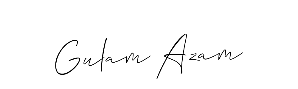 Make a beautiful signature design for name Gulam Azam. With this signature (Allison_Script) style, you can create a handwritten signature for free. Gulam Azam signature style 2 images and pictures png