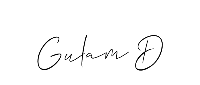 Gulam D stylish signature style. Best Handwritten Sign (Allison_Script) for my name. Handwritten Signature Collection Ideas for my name Gulam D. Gulam D signature style 2 images and pictures png