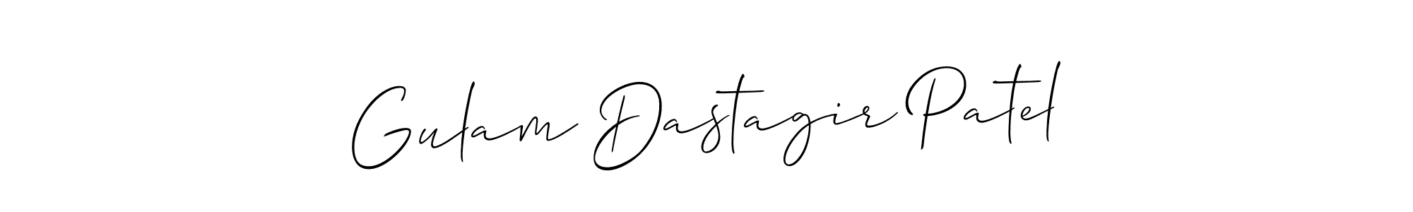 Use a signature maker to create a handwritten signature online. With this signature software, you can design (Allison_Script) your own signature for name Gulam Dastagir Patel. Gulam Dastagir Patel signature style 2 images and pictures png