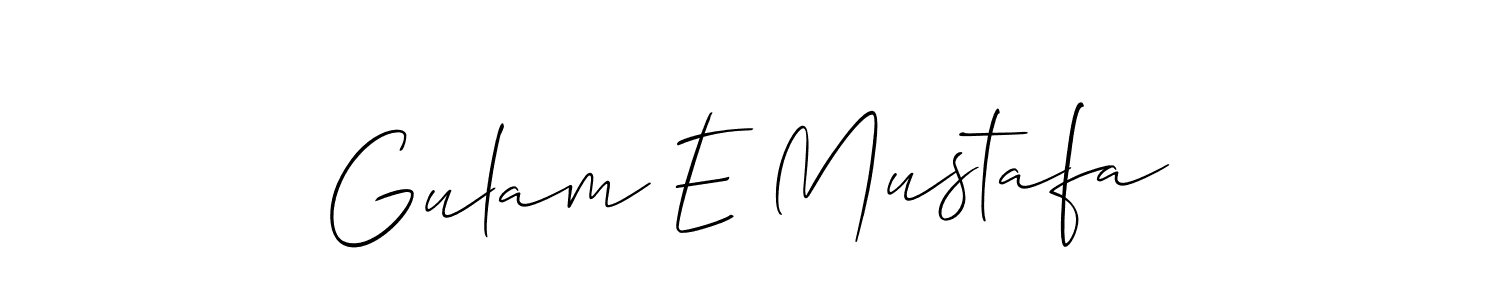 Also we have Gulam E Mustafa name is the best signature style. Create professional handwritten signature collection using Allison_Script autograph style. Gulam E Mustafa signature style 2 images and pictures png