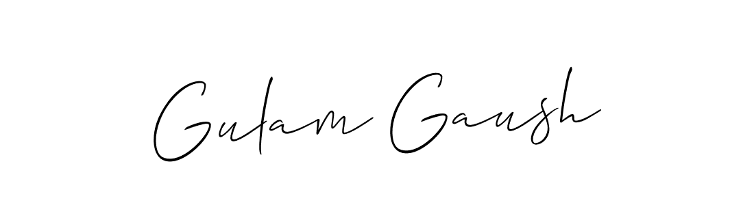 Use a signature maker to create a handwritten signature online. With this signature software, you can design (Allison_Script) your own signature for name Gulam Gaush. Gulam Gaush signature style 2 images and pictures png