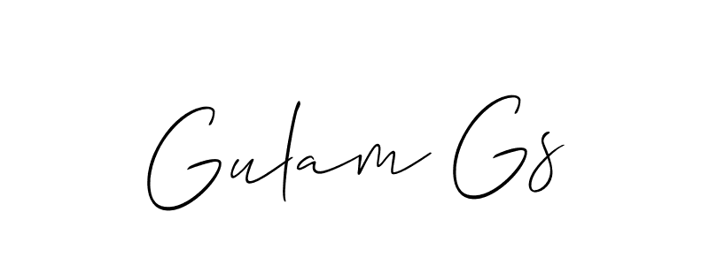 Also we have Gulam Gs name is the best signature style. Create professional handwritten signature collection using Allison_Script autograph style. Gulam Gs signature style 2 images and pictures png