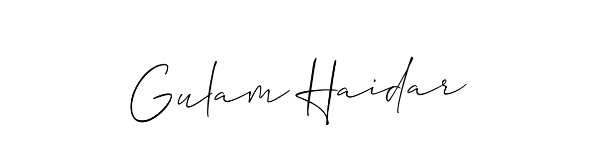 You can use this online signature creator to create a handwritten signature for the name Gulam Haidar. This is the best online autograph maker. Gulam Haidar signature style 2 images and pictures png