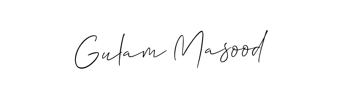 How to make Gulam Masood signature? Allison_Script is a professional autograph style. Create handwritten signature for Gulam Masood name. Gulam Masood signature style 2 images and pictures png