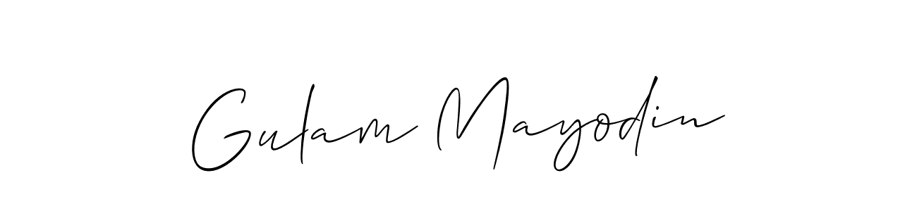 Check out images of Autograph of Gulam Mayodin name. Actor Gulam Mayodin Signature Style. Allison_Script is a professional sign style online. Gulam Mayodin signature style 2 images and pictures png