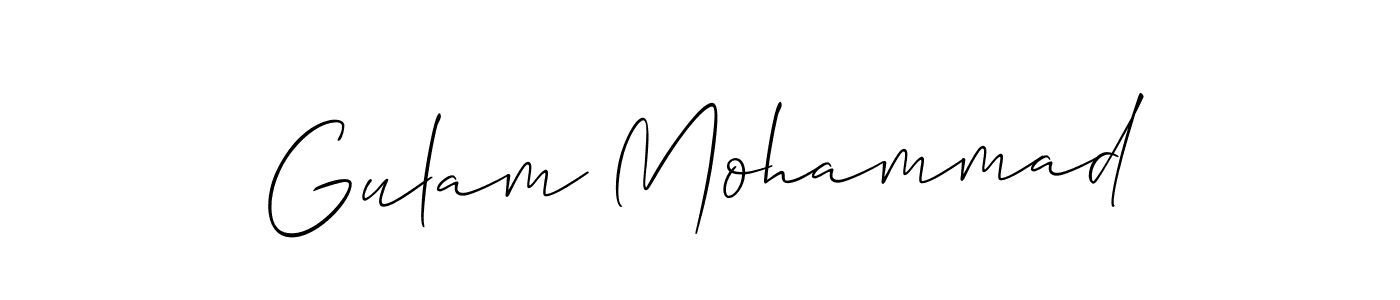 Make a beautiful signature design for name Gulam Mohammad. With this signature (Allison_Script) style, you can create a handwritten signature for free. Gulam Mohammad signature style 2 images and pictures png