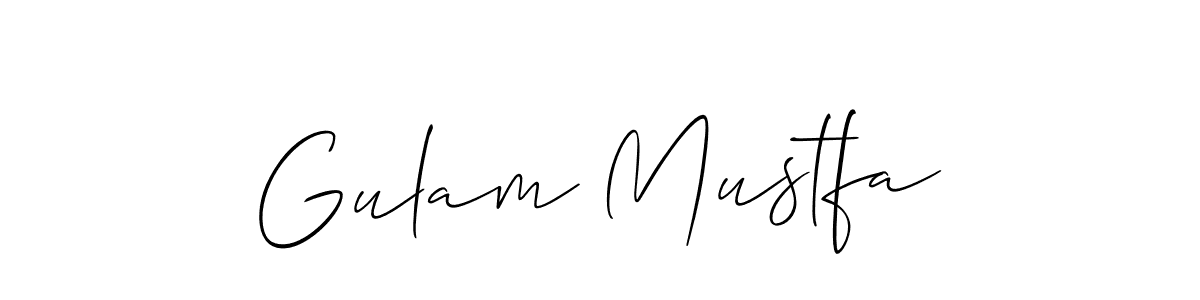 You should practise on your own different ways (Allison_Script) to write your name (Gulam Mustfa) in signature. don't let someone else do it for you. Gulam Mustfa signature style 2 images and pictures png