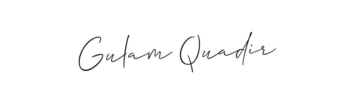 Also You can easily find your signature by using the search form. We will create Gulam Quadir name handwritten signature images for you free of cost using Allison_Script sign style. Gulam Quadir signature style 2 images and pictures png
