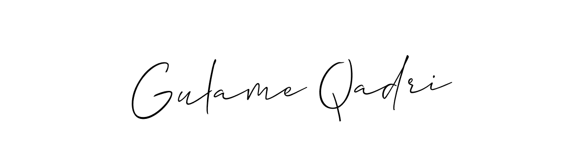 You should practise on your own different ways (Allison_Script) to write your name (Gulame Qadri) in signature. don't let someone else do it for you. Gulame Qadri signature style 2 images and pictures png