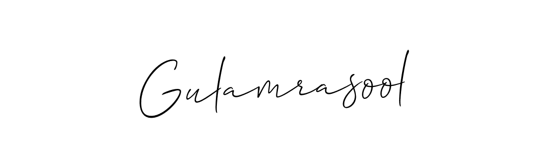 You should practise on your own different ways (Allison_Script) to write your name (Gulamrasool) in signature. don't let someone else do it for you. Gulamrasool signature style 2 images and pictures png