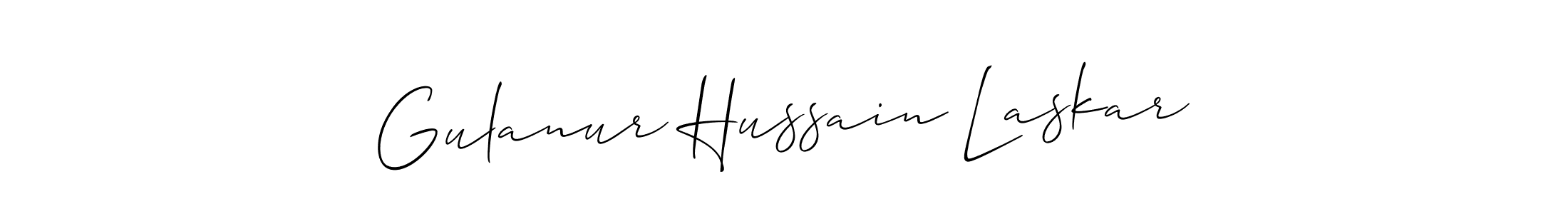 Make a beautiful signature design for name Gulanur Hussain Laskar. With this signature (Allison_Script) style, you can create a handwritten signature for free. Gulanur Hussain Laskar signature style 2 images and pictures png