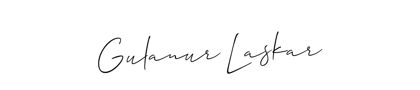 How to make Gulanur Laskar signature? Allison_Script is a professional autograph style. Create handwritten signature for Gulanur Laskar name. Gulanur Laskar signature style 2 images and pictures png