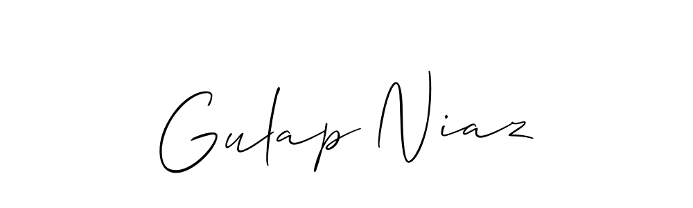 Make a beautiful signature design for name Gulap Niaz. With this signature (Allison_Script) style, you can create a handwritten signature for free. Gulap Niaz signature style 2 images and pictures png