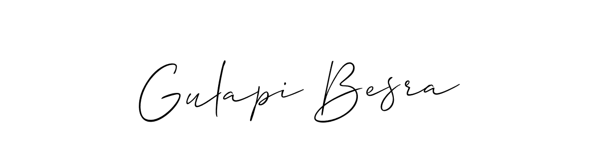 Gulapi Besra stylish signature style. Best Handwritten Sign (Allison_Script) for my name. Handwritten Signature Collection Ideas for my name Gulapi Besra. Gulapi Besra signature style 2 images and pictures png