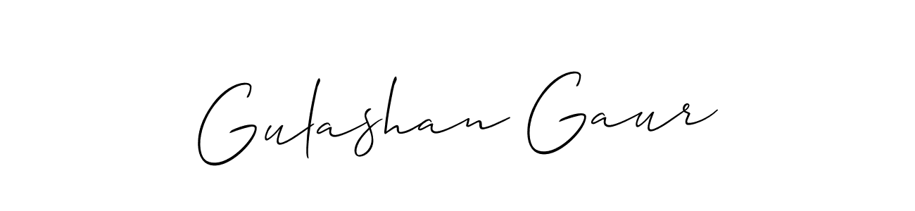 Also we have Gulashan Gaur name is the best signature style. Create professional handwritten signature collection using Allison_Script autograph style. Gulashan Gaur signature style 2 images and pictures png