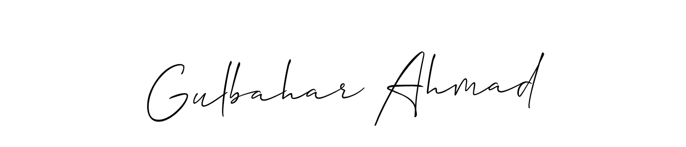 Make a short Gulbahar Ahmad signature style. Manage your documents anywhere anytime using Allison_Script. Create and add eSignatures, submit forms, share and send files easily. Gulbahar Ahmad signature style 2 images and pictures png