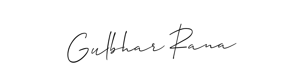 How to Draw Gulbhar Rana signature style? Allison_Script is a latest design signature styles for name Gulbhar Rana. Gulbhar Rana signature style 2 images and pictures png