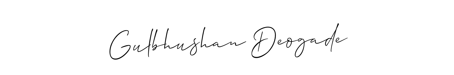 This is the best signature style for the Gulbhushan Deogade name. Also you like these signature font (Allison_Script). Mix name signature. Gulbhushan Deogade signature style 2 images and pictures png