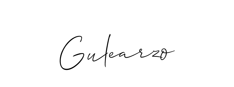 It looks lik you need a new signature style for name Gulearzo. Design unique handwritten (Allison_Script) signature with our free signature maker in just a few clicks. Gulearzo signature style 2 images and pictures png