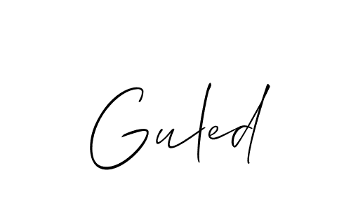 Guled stylish signature style. Best Handwritten Sign (Allison_Script) for my name. Handwritten Signature Collection Ideas for my name Guled. Guled signature style 2 images and pictures png