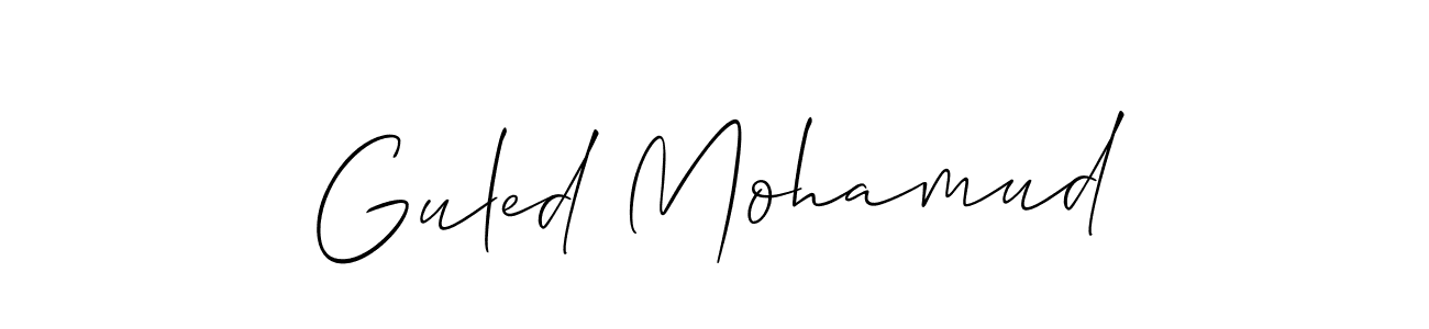 Once you've used our free online signature maker to create your best signature Allison_Script style, it's time to enjoy all of the benefits that Guled Mohamud name signing documents. Guled Mohamud signature style 2 images and pictures png