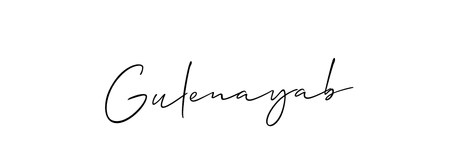 How to make Gulenayab name signature. Use Allison_Script style for creating short signs online. This is the latest handwritten sign. Gulenayab signature style 2 images and pictures png