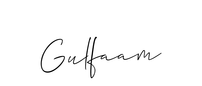 How to Draw Gulfaam signature style? Allison_Script is a latest design signature styles for name Gulfaam. Gulfaam signature style 2 images and pictures png