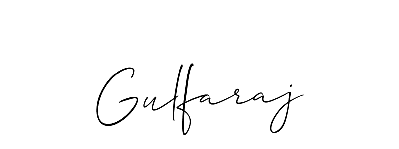 Use a signature maker to create a handwritten signature online. With this signature software, you can design (Allison_Script) your own signature for name Gulfaraj. Gulfaraj signature style 2 images and pictures png