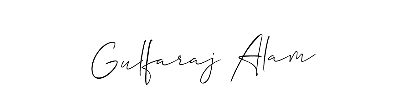 Design your own signature with our free online signature maker. With this signature software, you can create a handwritten (Allison_Script) signature for name Gulfaraj Alam. Gulfaraj Alam signature style 2 images and pictures png