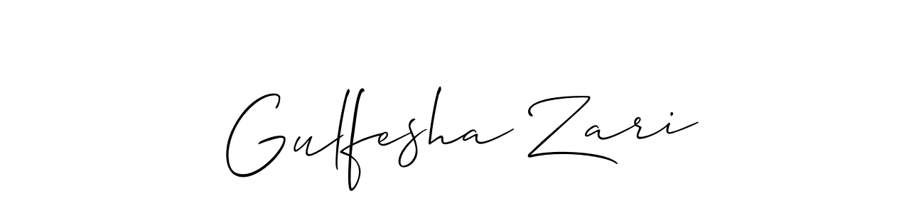 Design your own signature with our free online signature maker. With this signature software, you can create a handwritten (Allison_Script) signature for name Gulfesha Zari. Gulfesha Zari signature style 2 images and pictures png