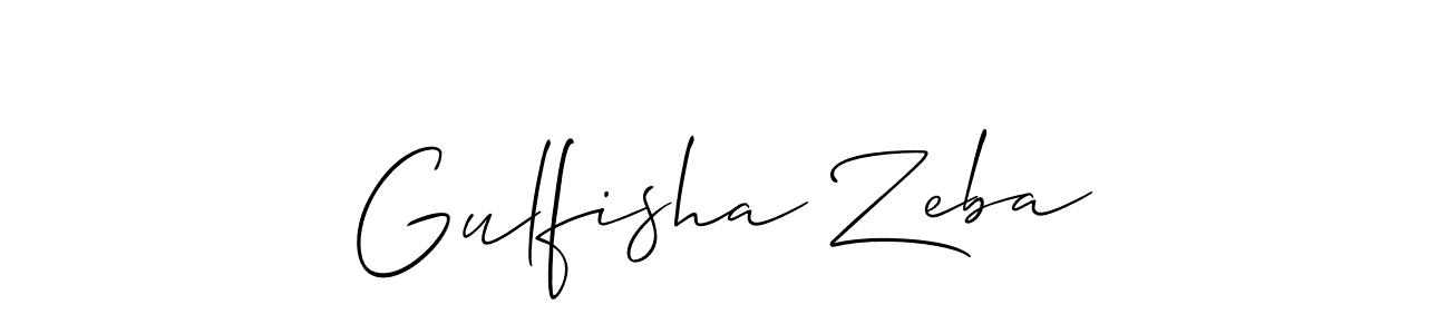 How to make Gulfisha Zeba name signature. Use Allison_Script style for creating short signs online. This is the latest handwritten sign. Gulfisha Zeba signature style 2 images and pictures png