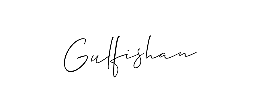 How to make Gulfishan signature? Allison_Script is a professional autograph style. Create handwritten signature for Gulfishan name. Gulfishan signature style 2 images and pictures png